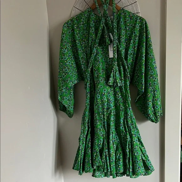 RHODE Ella Dress Turquoise Ditsy Floral - Picture 2 of 7